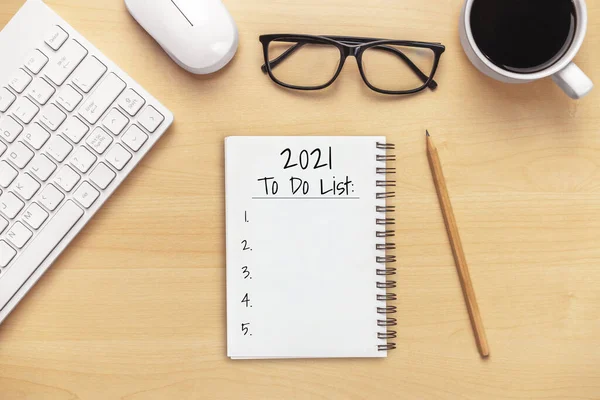 2021 Happy New Year Resolution Goal List — Stock fotografie