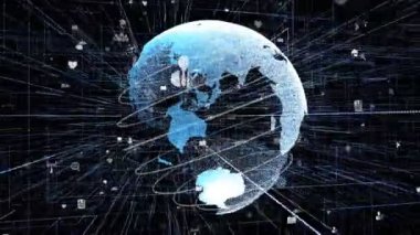 Genel çevrimiçi internet ağı ve IOT konsepti