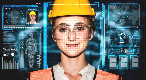 Facial recognition technology for industry worker to access machine control