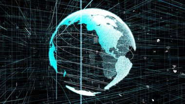 Genel çevrimiçi internet ağı ve IOT konsepti
