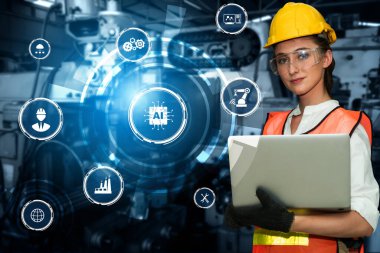 Mühendislik teknolojisi ve endüstri 4.0 akıllı fabrika konsepti