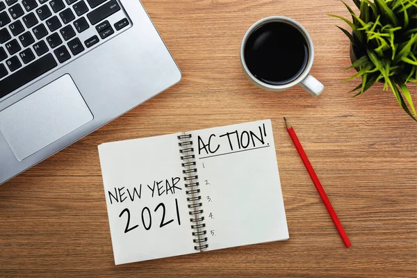 2021 Happy New Year Resolution Goal List — Stock fotografie