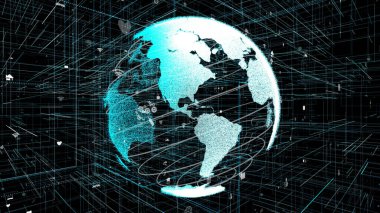 Genel çevrimiçi internet ağı ve IOT konsepti