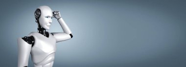 Yapay zeka robotunun bilgi verilerini analiz ettiğini düşünüyorum.