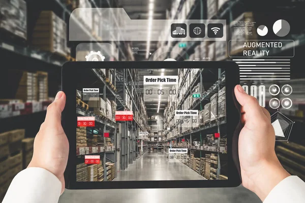 Smart warehouse management system using augmented reality technology — Stock Photo, Image