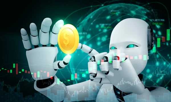 Future financial technology controlled by AI robot using machine learning
