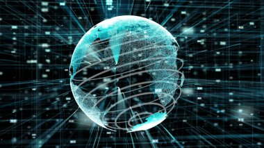 Genel çevrimiçi internet ağı ve IOT konsepti
