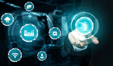 Mühendislik teknolojisi ve endüstri 4.0 akıllı fabrika konsepti