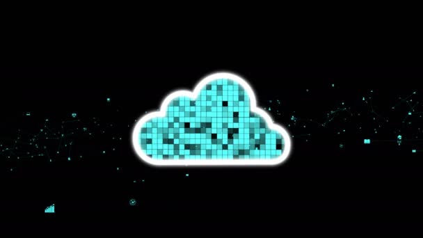 Gelecekteki yenilikler için bulut hesaplama ve veri depolama teknolojisi — Stok video
