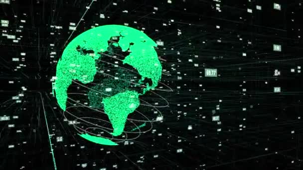 Globales Online-Internet-Netzwerk und Internet der Dinge IOT-Konzept — Stockvideo