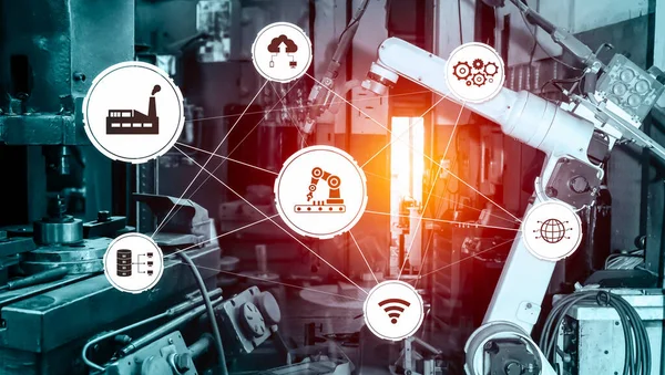 Industry 4.0 technology concept - Smart factory for fourth industrial revolution