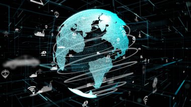 Dijital akıllı ulaşım teknolojisi soyut