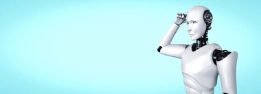 Yapay zeka robotunun bilgi verilerini analiz ettiğini düşünüyorum.