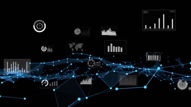 Dati aziendali e dati finanziari grafici — Video Stock