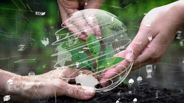 Future environmental conservation and sustainable ESG modernizat — Stock Photo, Image