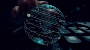 İş verilerinin analitik modernizasyonunun grafiği üzerinde çalışan adam