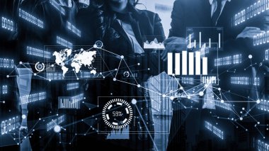 İş adamları ve finans şirketlerinin yaratıcı görüntüsü