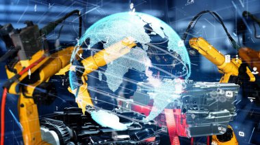 Akıllı endüstri robotu dijital fabrika teknolojisi için modernizasyonu silahlandırdı