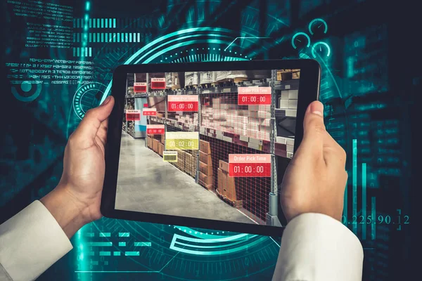 Smart warehouse management system using augmented reality technology — Stock Photo, Image