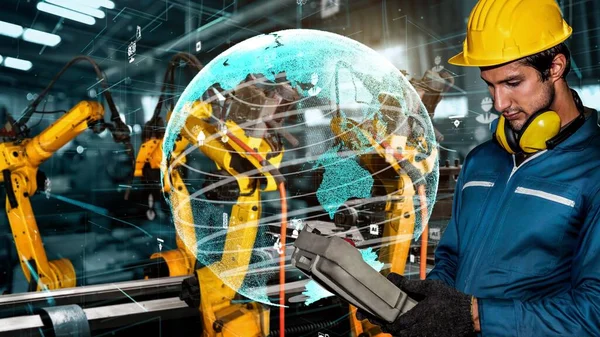 Smart industry robot arms modernization for digital factory tech