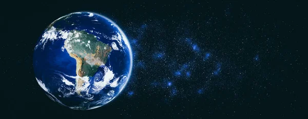 Planet Earth globe kilátás az űrből bemutató reális föld felszíni és világtérkép — Stock Fotó