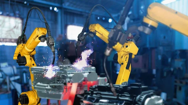 Smart industry robot arms modernization for digital factory tech