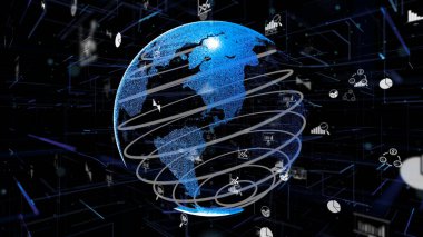 Akıllı iş verileri analitik teknoloji soyut