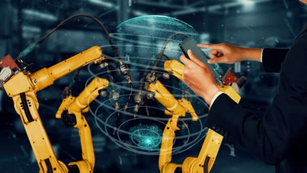 Modernisation des bras de robots industriels intelligents pour la technologie d'usine numérique — Video