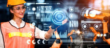 Dijital endüstri ve fabrika robotik teknolojisi için gelişmiş robot kol sistemi