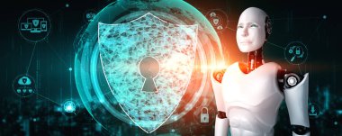 Bilgi gizliliğini korumak için siber güvenliği kullanan yapay zeka robotu