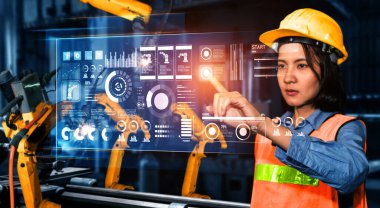 Dijital endüstri ve fabrika robotik teknolojisi için gelişmiş robot kol sistemi