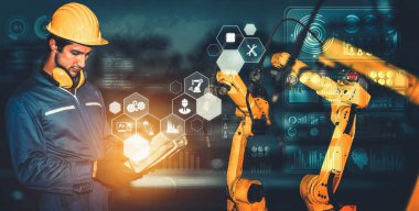 Akıllı endüstri robot silahları dijital fabrika üretim teknolojisi için