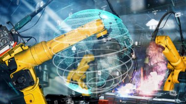 Akıllı endüstri robotu dijital fabrika teknolojisi için modernizasyonu silahlandırdı