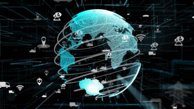 Dijital akıllı ulaşım teknolojisi soyut