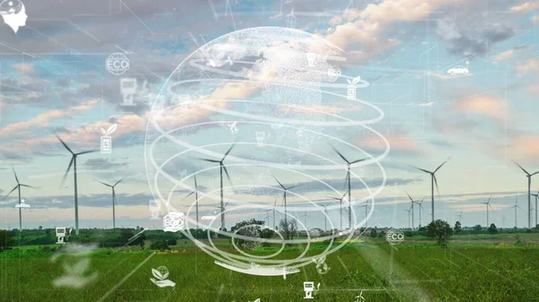 Framtida miljövård och modernisering av förnybar energi — Stockfoto