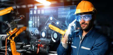 Dijital endüstri ve fabrika robotik teknolojisi için gelişmiş robot kol sistemi