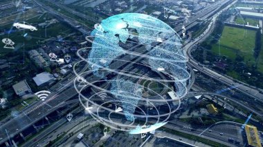 Akıllı şehirde küresel bağlantı ve trafik modernizasyonu