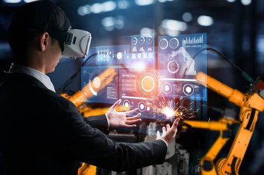 Dijital endüstri ve fabrika robotik teknolojisi için gelişmiş robot kol sistemi