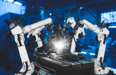 Akıllı endüstri robot silahları dijital fabrika üretim teknolojisi için