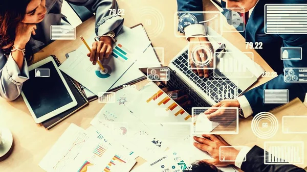 Kurumsal personel toplantısında iş adamlarının yaratıcı görüntüsü