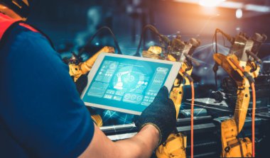 Akıllı endüstri robot silahları dijital fabrika üretim teknolojisi için