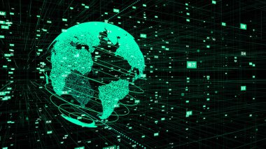Genel çevrimiçi internet ağı ve IOT konsepti
