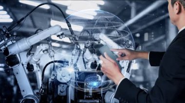 Akıllı endüstri robotu dijital fabrika teknolojisi için modernizasyonu silahlandırdı