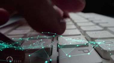 Bilgisayarda iş dünyasının yaratıcı görüntüsü büyük veriler ve finans analizi