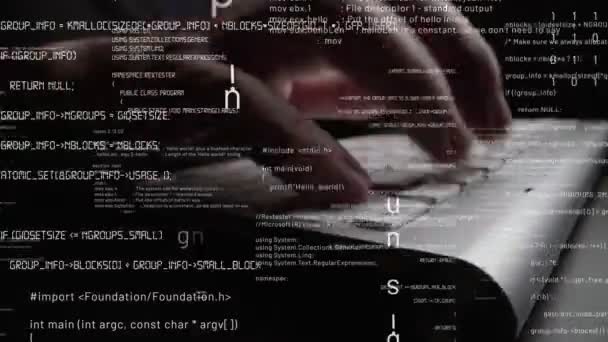 コンピュータプログラミングとソフトウェア開発の創造的な視覚 — ストック動画