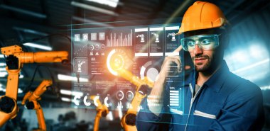 Dijital endüstri ve fabrika robotik teknolojisi için gelişmiş robot kol sistemi