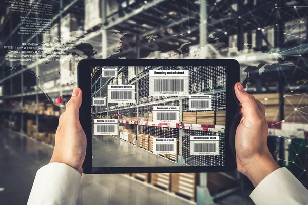 Smart warehouse management system using augmented reality technology — Stock Photo, Image