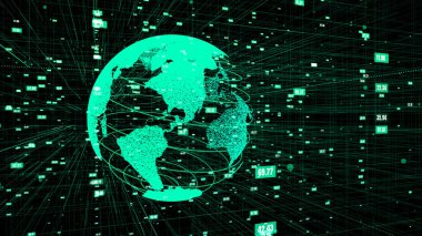 Genel çevrimiçi internet ağı ve IOT konsepti