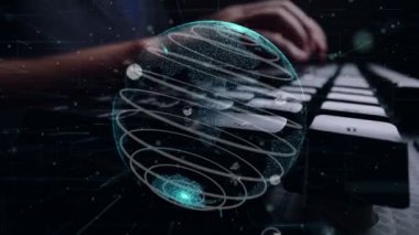 İş verilerinin analitik modernizasyonunun grafiği üzerinde çalışan adam