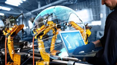 Akıllı endüstri robotu dijital fabrika teknolojisi için modernizasyonu silahlandırdı